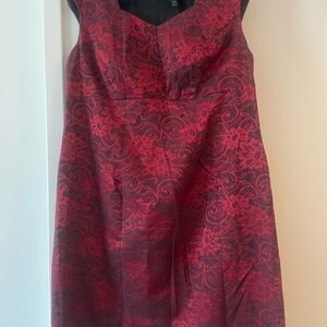 Roma Red and Black Floral Dressy Dress